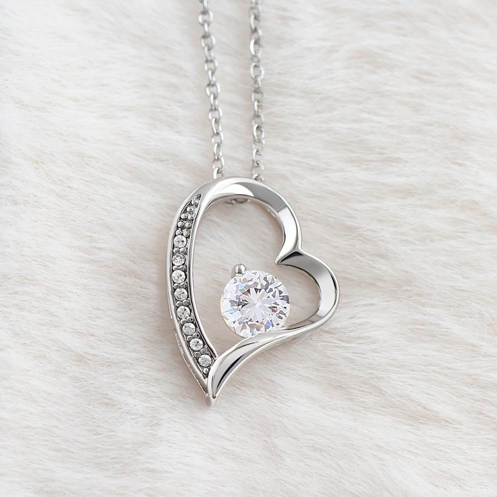 Forever Love Necklace: Personalized Sunflowers Message Card Jewelry 18k Yellow Gold Finish Mahogany Style Luxury Box with LED The Sterling Clover & Co.