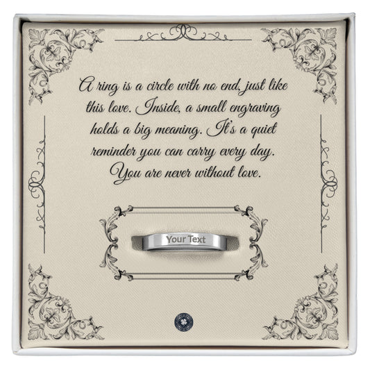 Engraved Women's Ring: Ivory