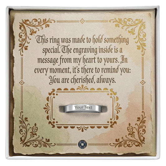 Engraved Women's Ring: Watercolor
