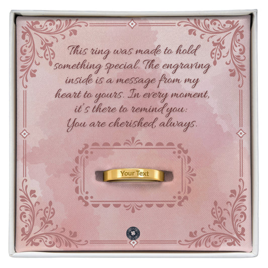 Engraved Women's Ring: Blush