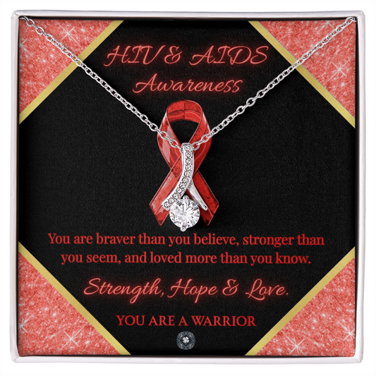 Alluring Beauty Necklace: AIDS & HIV Awareness
