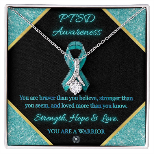 Alluring Beauty Necklace: PTSD Awareness