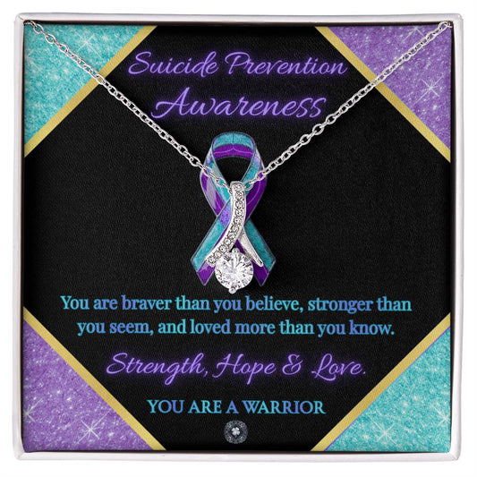 Alluring Beauty Necklace: Suicide Prevention Awareness