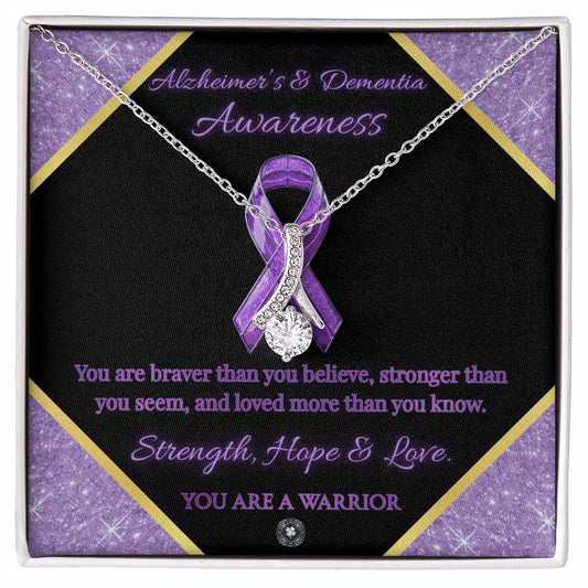 Alluring Beauty Necklace: Alzheimer's & Dementia Awareness