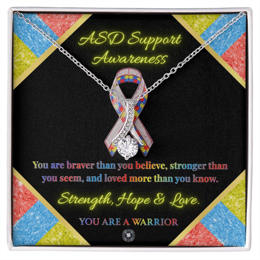 Alluring Beauty Necklace: Autism Spectrum Disorder Support Awareness