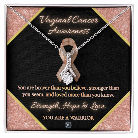 Alluring Beauty Necklace: Vaginal Cancer Awareness