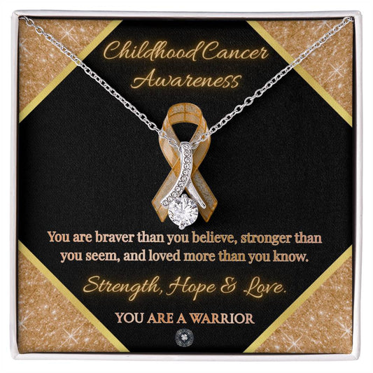 Alluring Beauty Necklace: Childhood Cancer Awareness