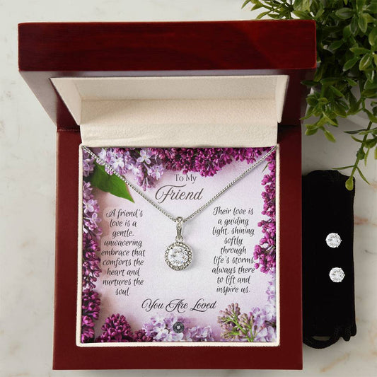 Eternal Hope Necklace & Earring Set: Friend