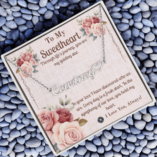 Heart & Name Necklace: Sweetheart