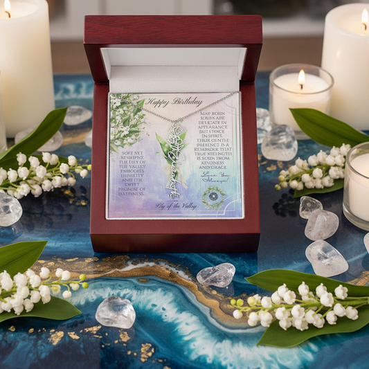 Birth Flower & Name Necklace: May