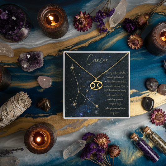 Zodiac Symbol Necklace: Cancer