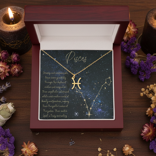 Zodiac Symbol Necklace: Pisces