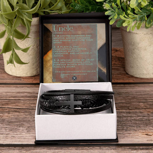Men's Cross Bracelet: For Uncle