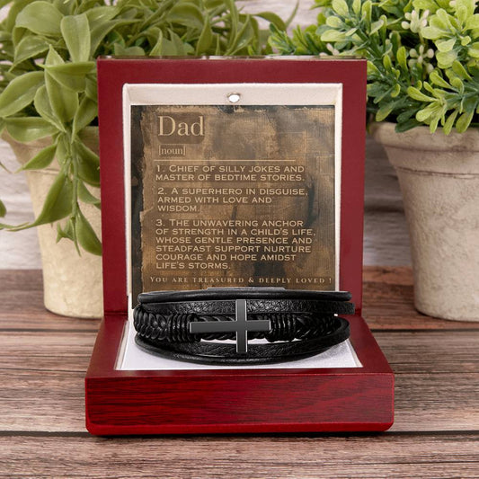 Men's Cross Bracelet: For Dad