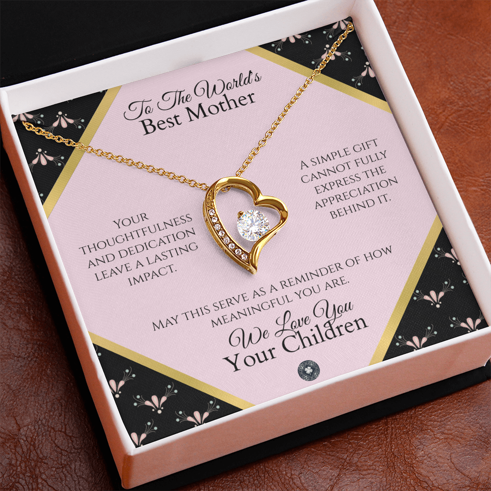 Forever Love Necklace: Personalized Pink Pixie Message Card
