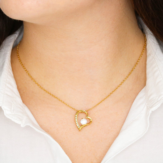 Forever Love Necklace: Personalized Sunflowers Message Card