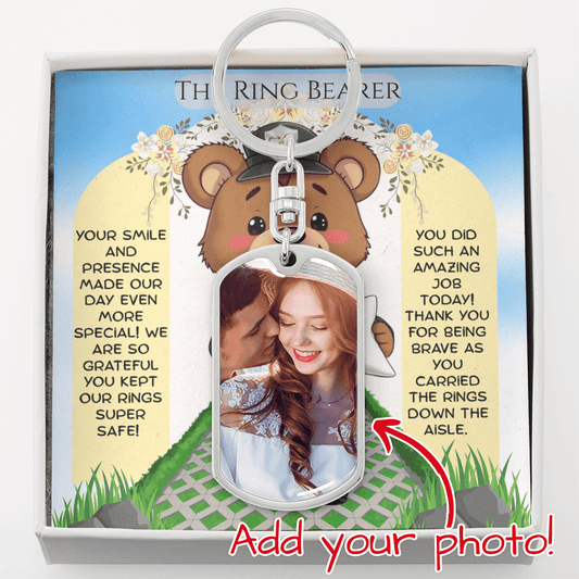 Custom Dog Tag Keychain: Ring Security Bearer Jewelry Silver Stainless Steel No The Sterling Clover & Co.