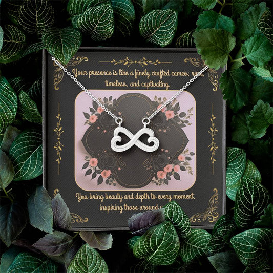 Endless Love Necklace: Cameo Jewelry 14k White Gold Finish Two Tone Box The Sterling Clover & Co.