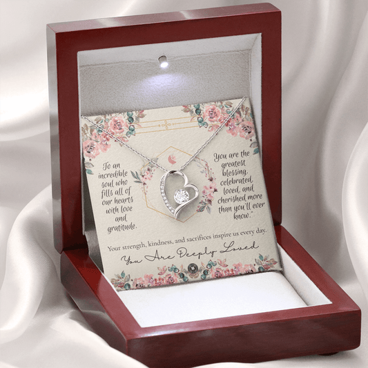 Forever Love Necklace: Forever Jewelry 14k White Gold Finish Two Tone Box The Sterling Clover & Co.