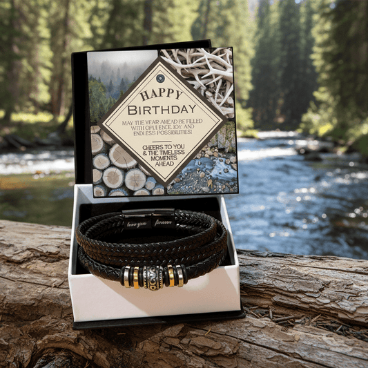 "Love You Forever" Bracelet: Nature Birthday Jewelry Two Tone Box The Sterling Clover & Co.