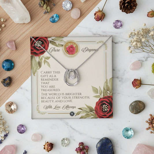 Lucky In Love Necklace: Elegance Jewelry Two Tone Box The Sterling Clover & Co.