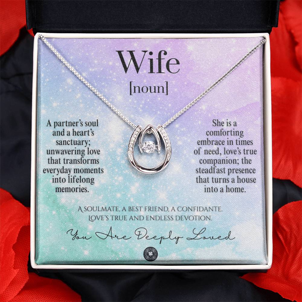 Lucky In Love Necklace: For Wife Jewelry Galaxy Two Tone Box The Sterling Clover & Co.