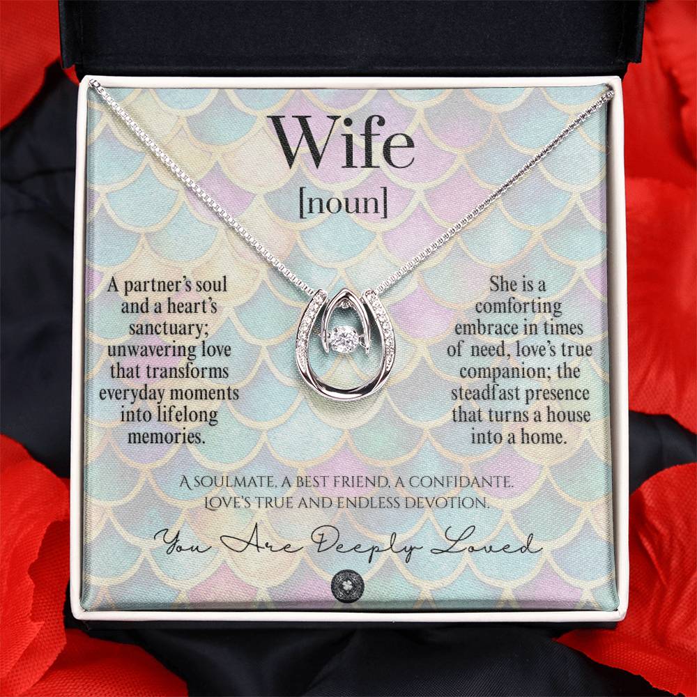 Lucky In Love Necklace: For Wife Jewelry Mermaid Two Tone Box The Sterling Clover & Co.