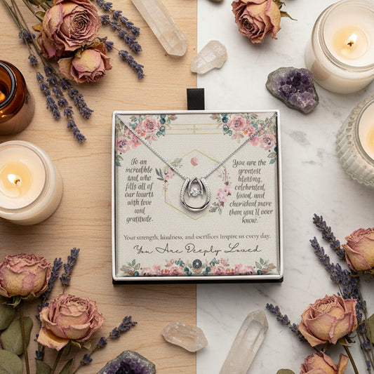 Lucky In Love Necklace: Forever Jewelry Two Tone Box The Sterling Clover & Co.