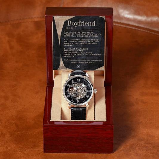 OpenWork Watch: For Boyfriend Jewelry Cork & Coal Mahogany Style Luxury Box with LED The Sterling Clover & Co.