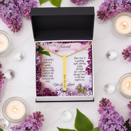 Talisman Necklace: Friend Jewelry 18k Yellow Gold Finish Two Tone Box The Sterling Clover & Co.