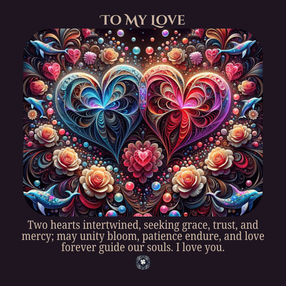 Talisman Necklace: Two Hearts As One Jewelry Polished Stainless Steel Two Tone Box The Sterling Clover & Co.